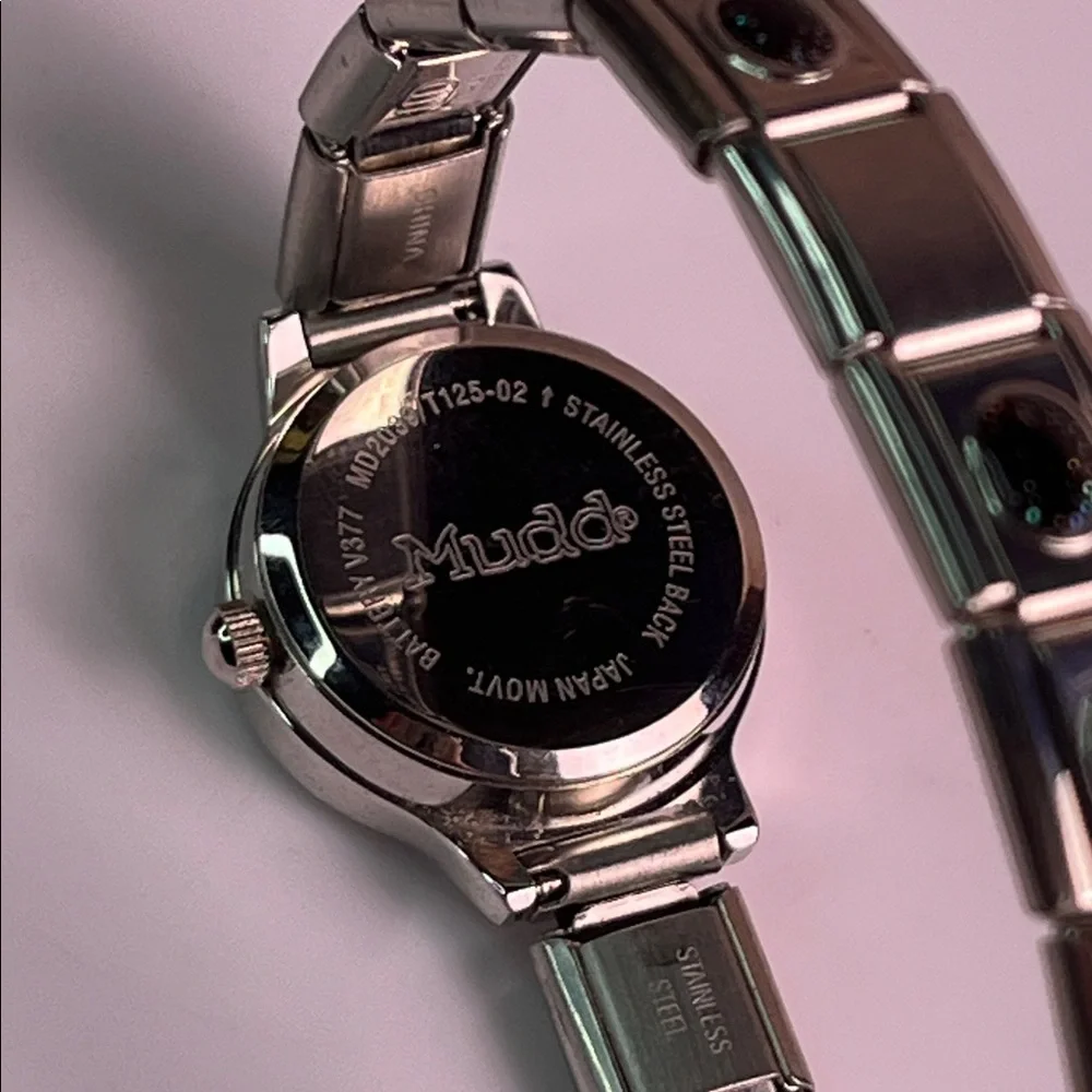 Mudd Black and Silver watch Not Tested