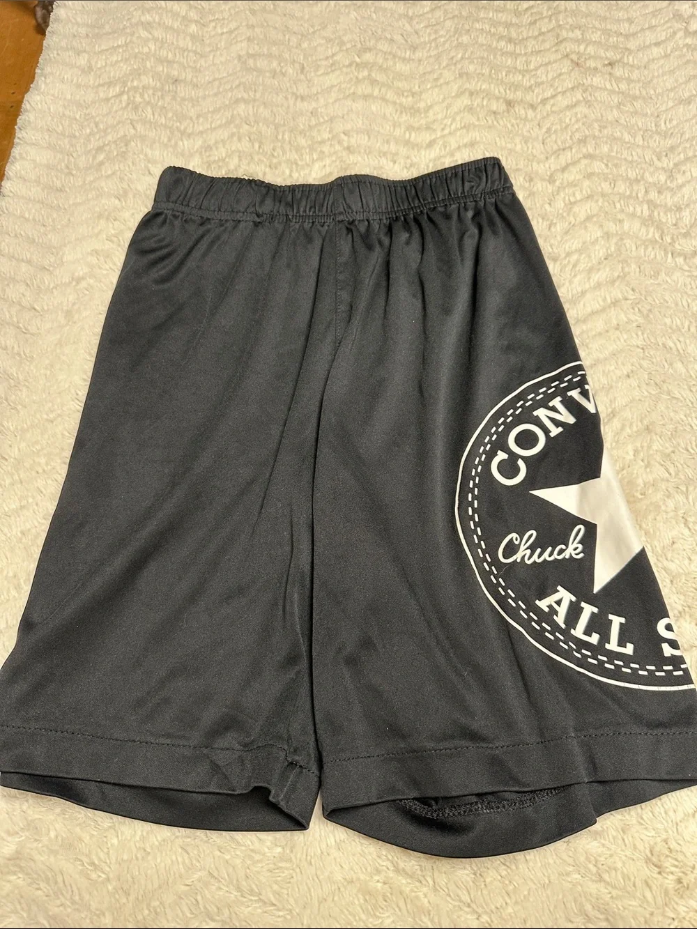 Converse STAR Graphic Black & White  basketball shorts boys youth large