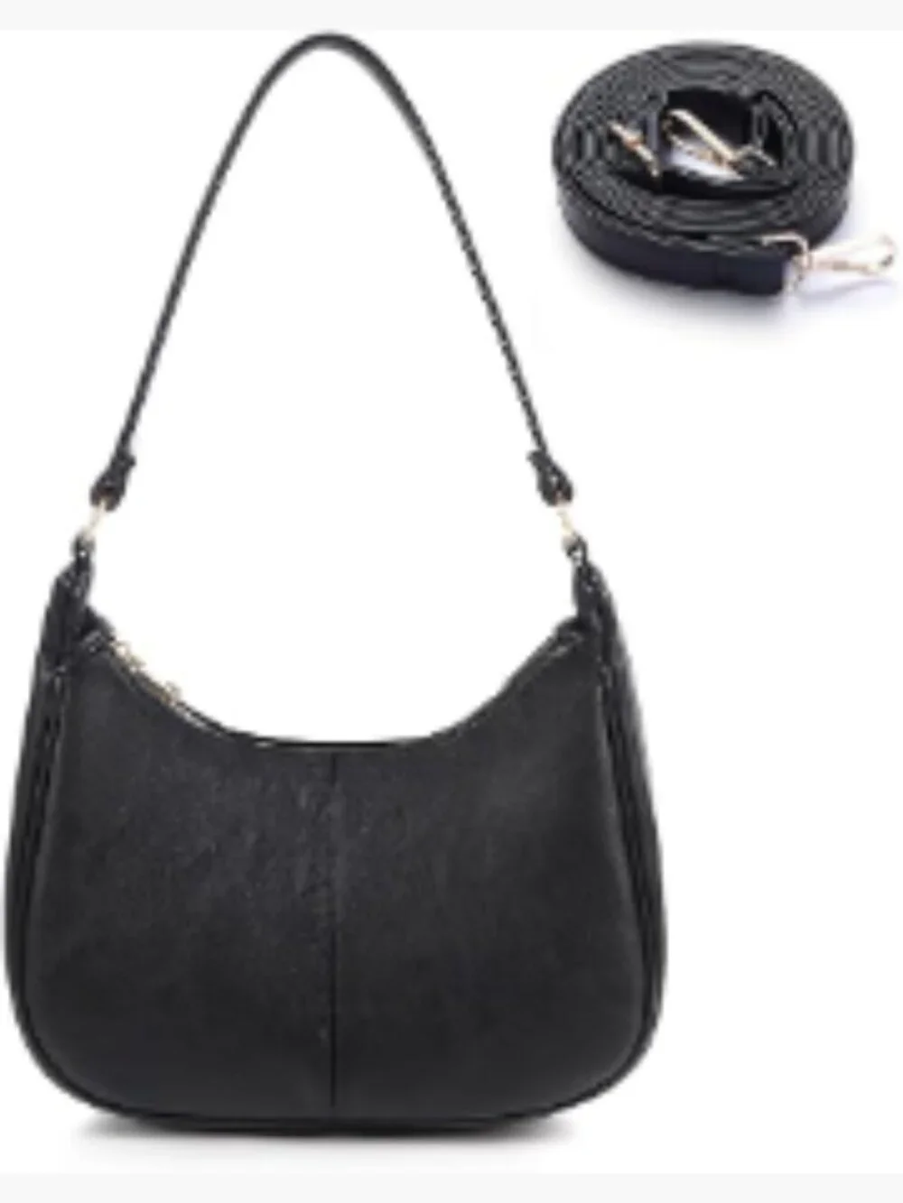 Soft Faux Leather Hobo Bag Crossbody Shoulder Purse with Adjustable Strap