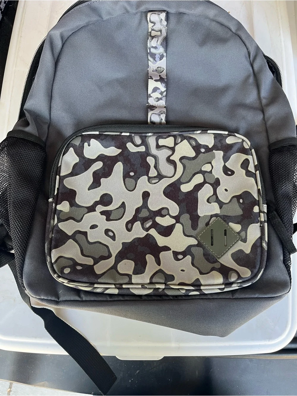 Gray Camo Front Pocket Backpack - cat and jack
