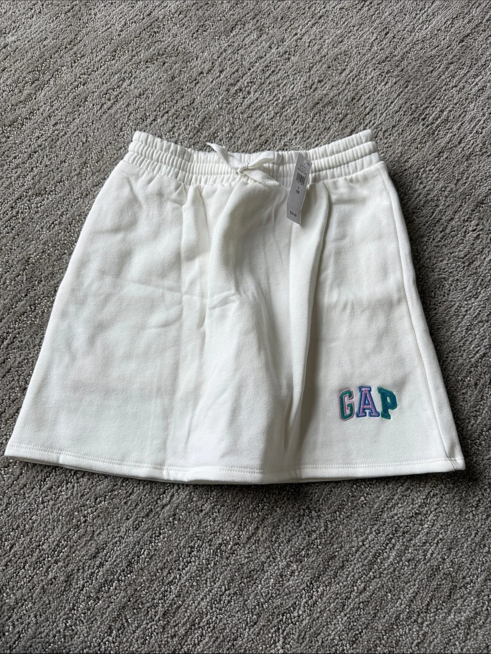 GAP White Skort with Multicolor Logo