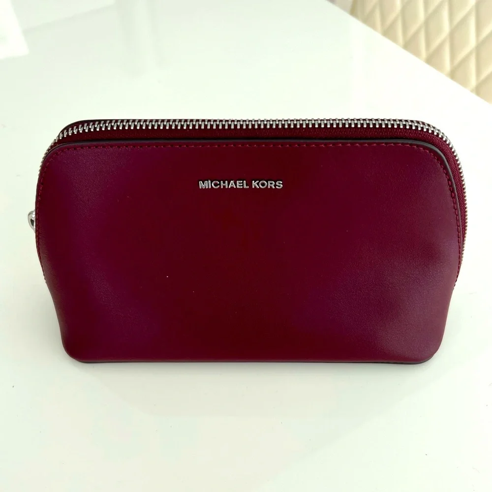 MICHAEL KORS Jet Set Medium Leather Travel Kit New