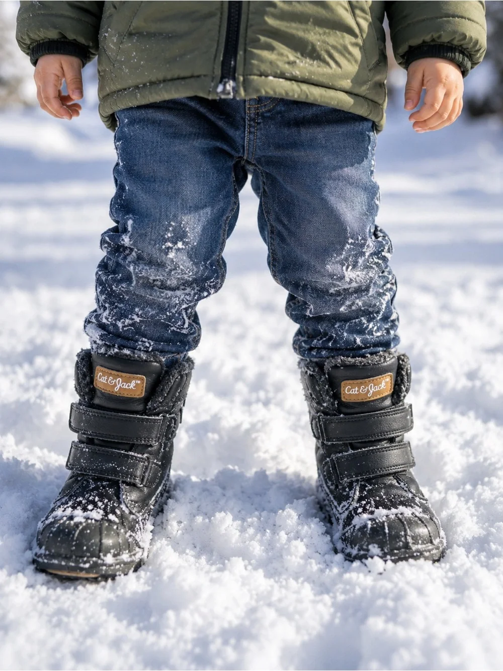Cat & Jack Kids Unisex Black Snow Boots