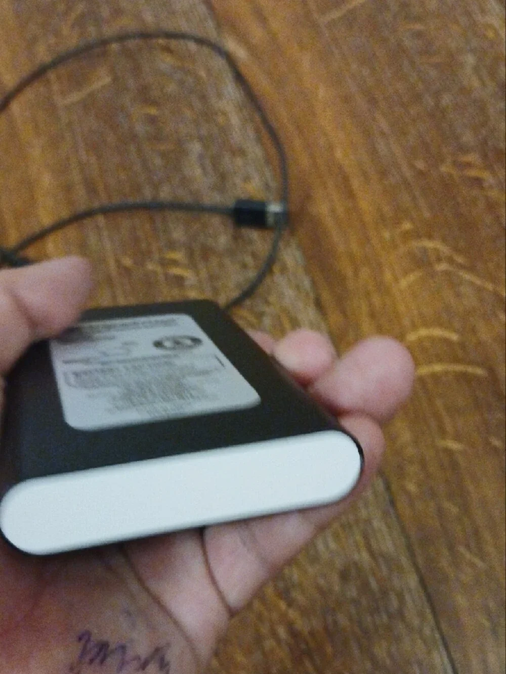 Tripadvisor Black Portable Charger Power Bank with USB Cable