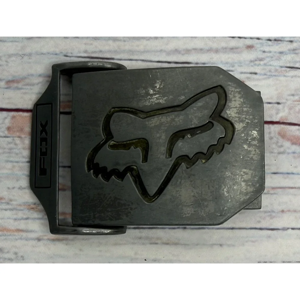 Fox Racing Belt Buckle Gunmetal Grey Fox Motocross Fox Racing Belt Buckle