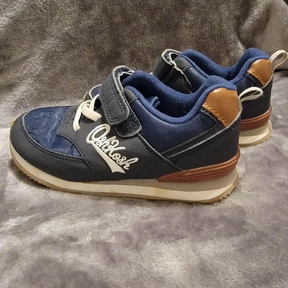 OshKosh B'gosh Sneakers Kids 11M Navy Blue Excellent Hook and Loop OF20E06H