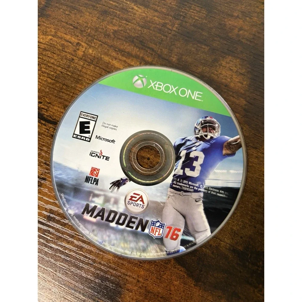 Madden NFL 16‎ (Microsoft Xbox One, 2015) Disc Only TESTED Football Video Game
