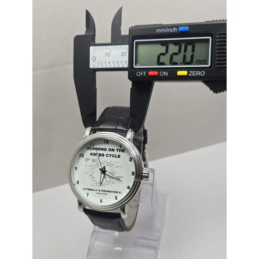 Zazzle Krebs Cycle Biochemistry Science Quartz Watch Black Leather New Battery