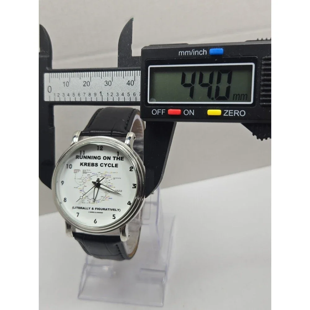 Zazzle Krebs Cycle Biochemistry Science Quartz Watch Black Leather New Battery