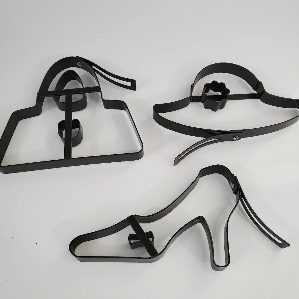 Williams Sonoma Fashion Plate Pancake Mold Set Handbag Shoe Hat Shapes