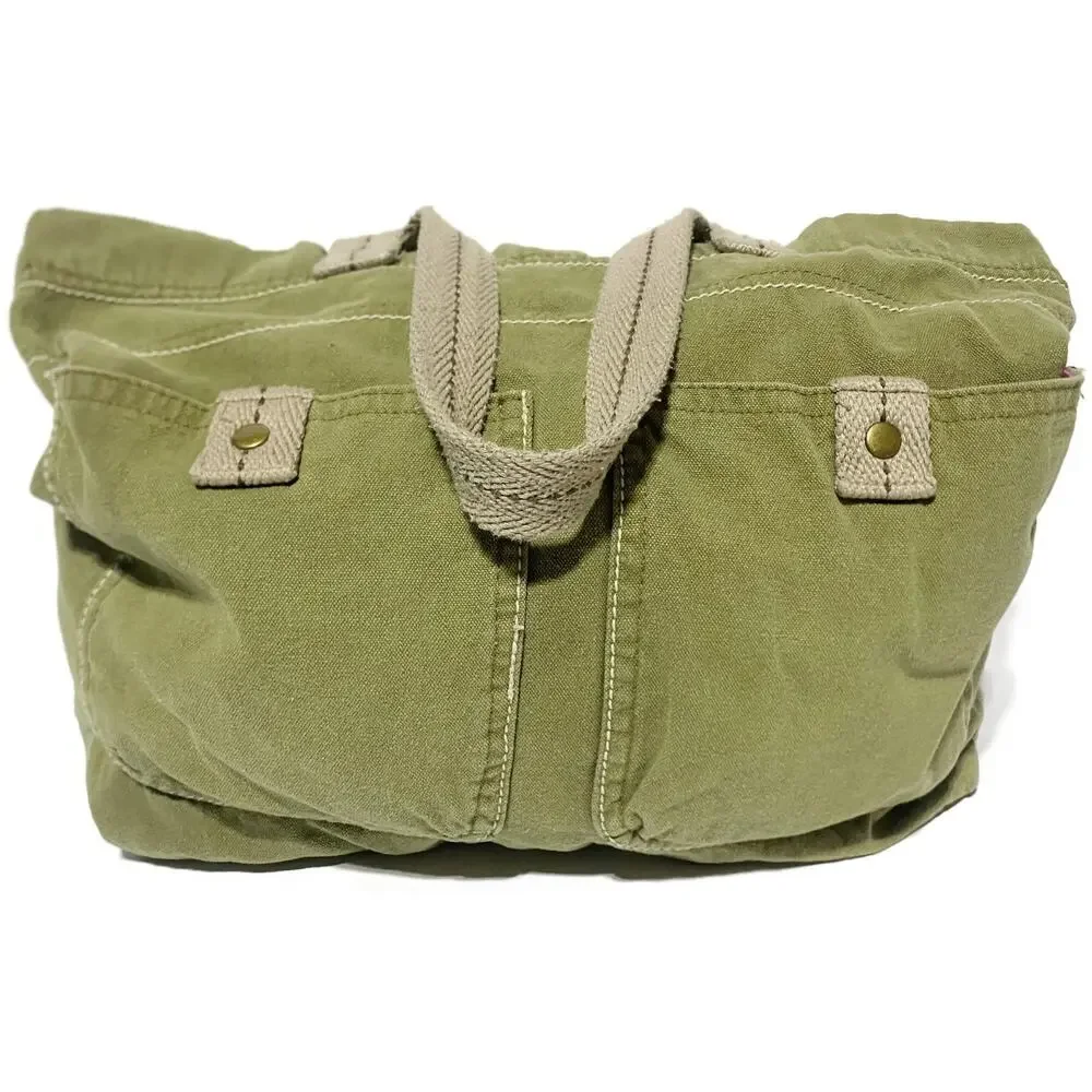Mossimo Supply Co Army Green Tote Bag 14x18 with Front Pockets
