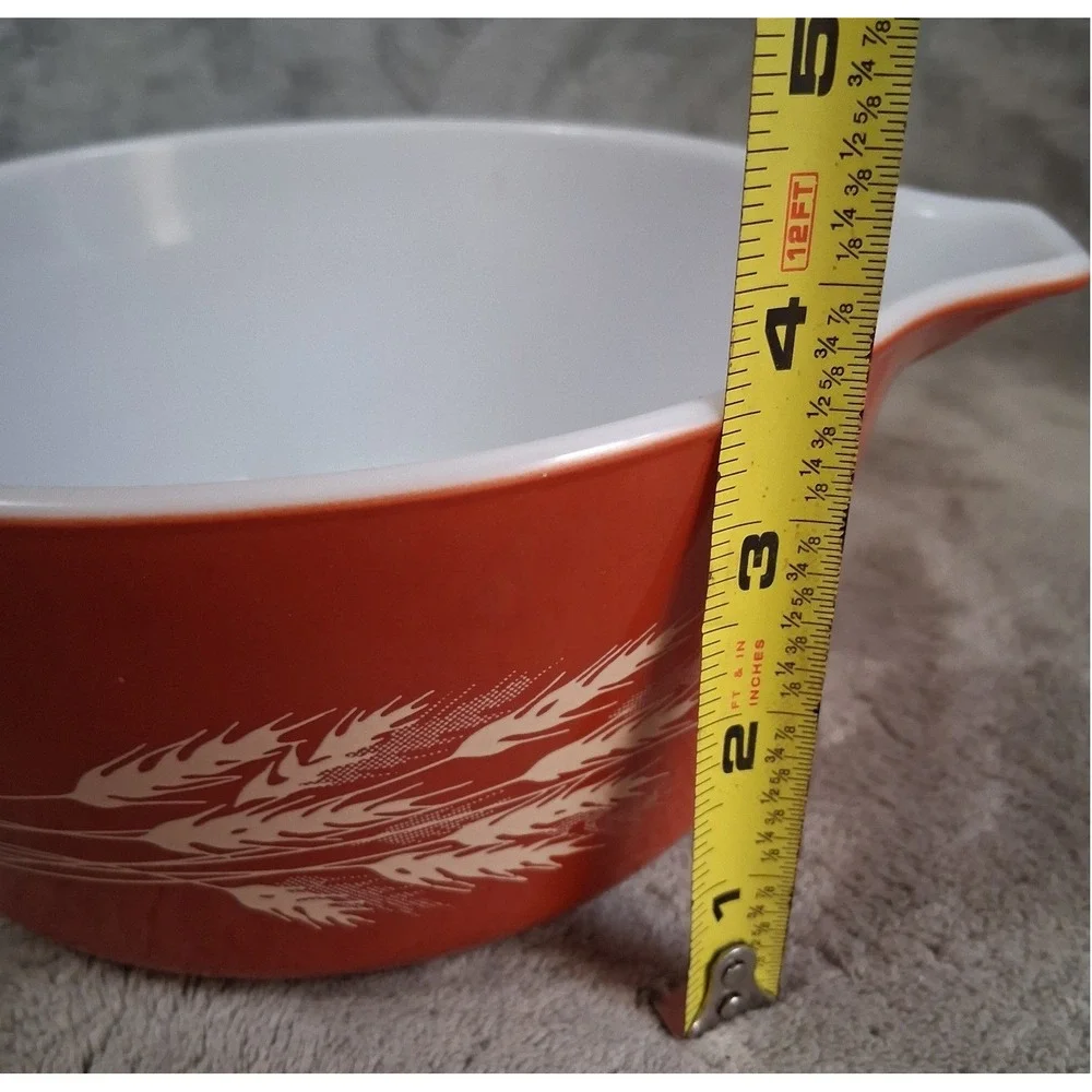 Vintage Pyrex Autumn Harvest 474-B 1.5 Qt Cinderella Casserole Dish Near Mint