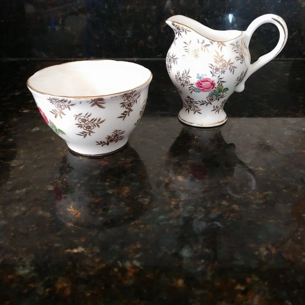 ROYAL STEWART SPENCER STEVENSON BONE CHINA ENGLAND TEA LUNCH CREAM SUGAR PITCHER