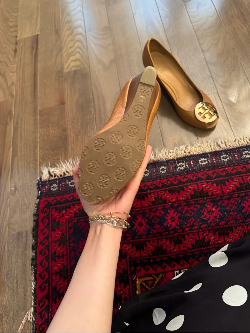 Tory Burch cognac pebbled