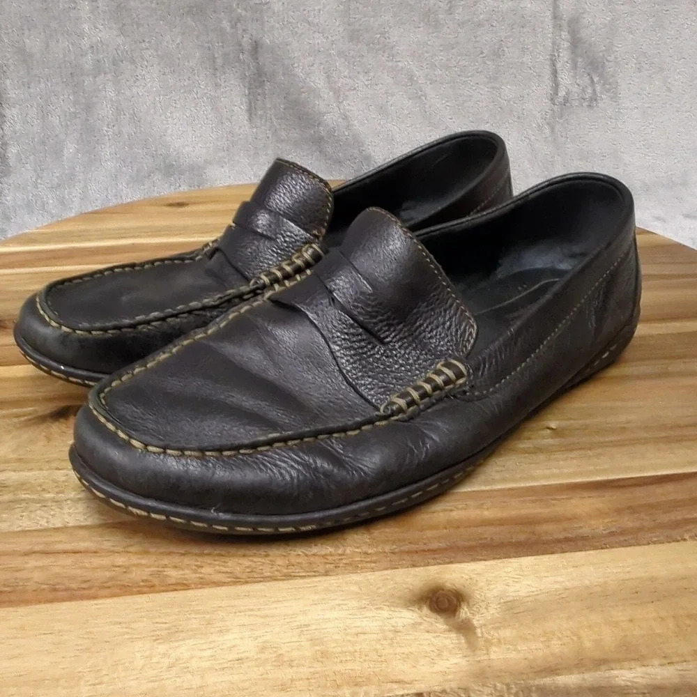 Born Mens Loafers Sizes EU‎ 42.5 US 9.5 Leather Black Comfort Driving Shoes
