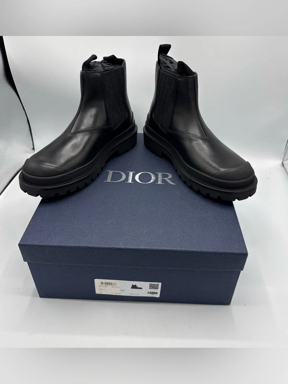 NWB Dior Explorer Chelsea Boot Black Black On Black  Dior Oblique Motif SIZE 40