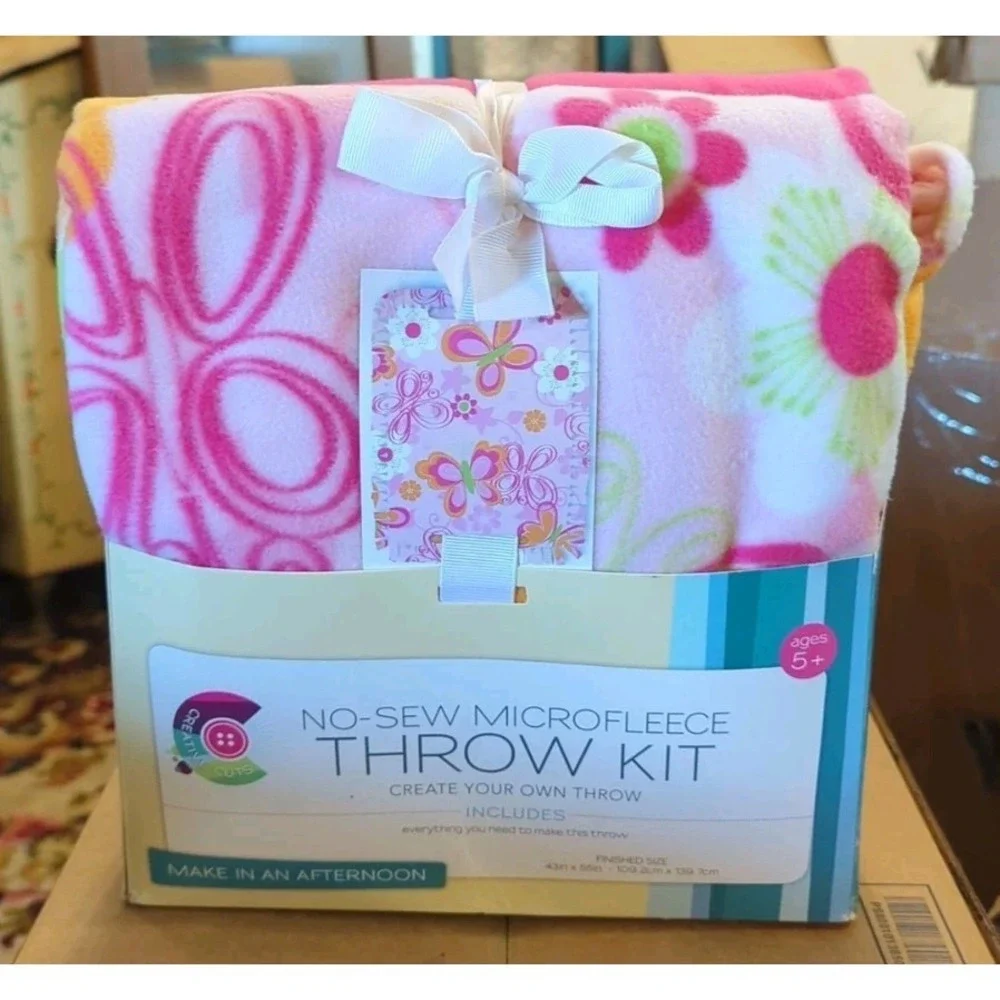 New No Sew Throw DIY Blanket Kit‎ Fleece Finish 43