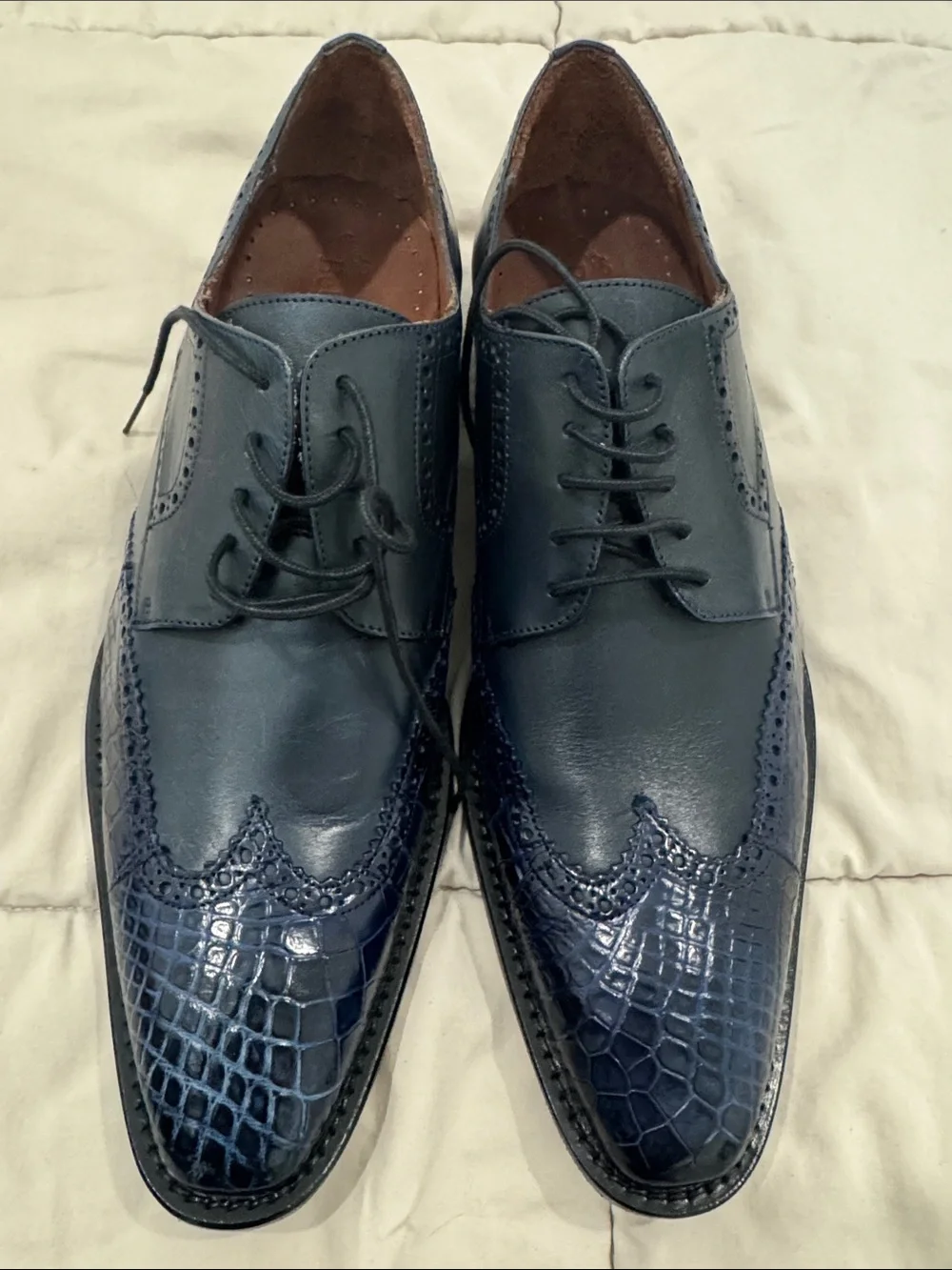 Belvedere BELV. WING LU Genuine Alligator 10 NWT