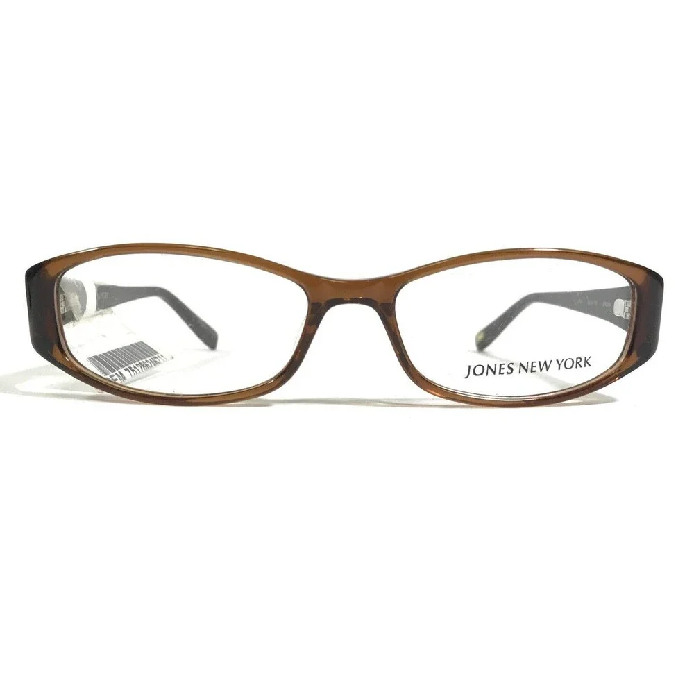 Jones New York Eyeglasses Frames J747 BROWN Rectangular Full Rim 53-16-135