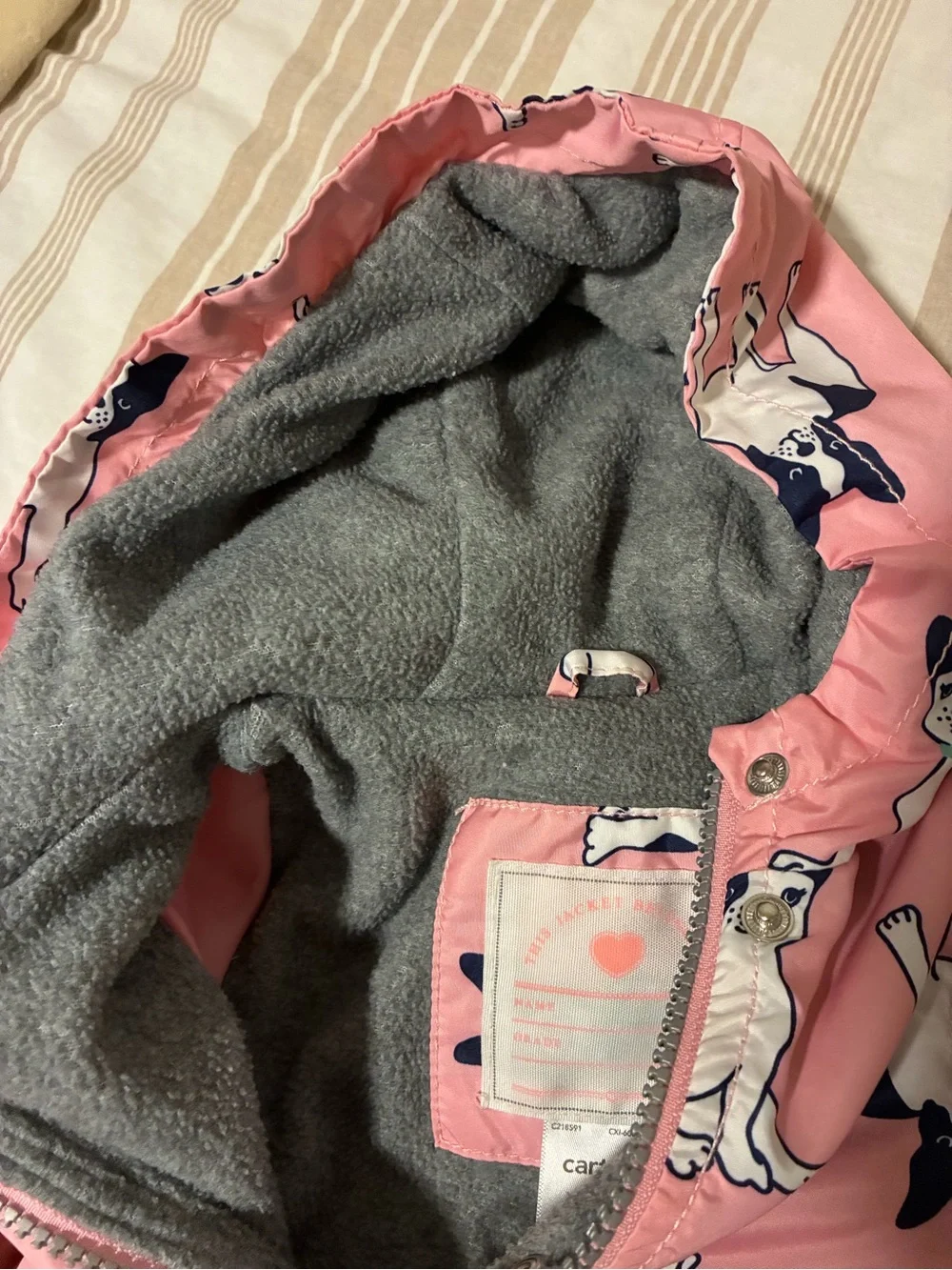 Carters pink hooded