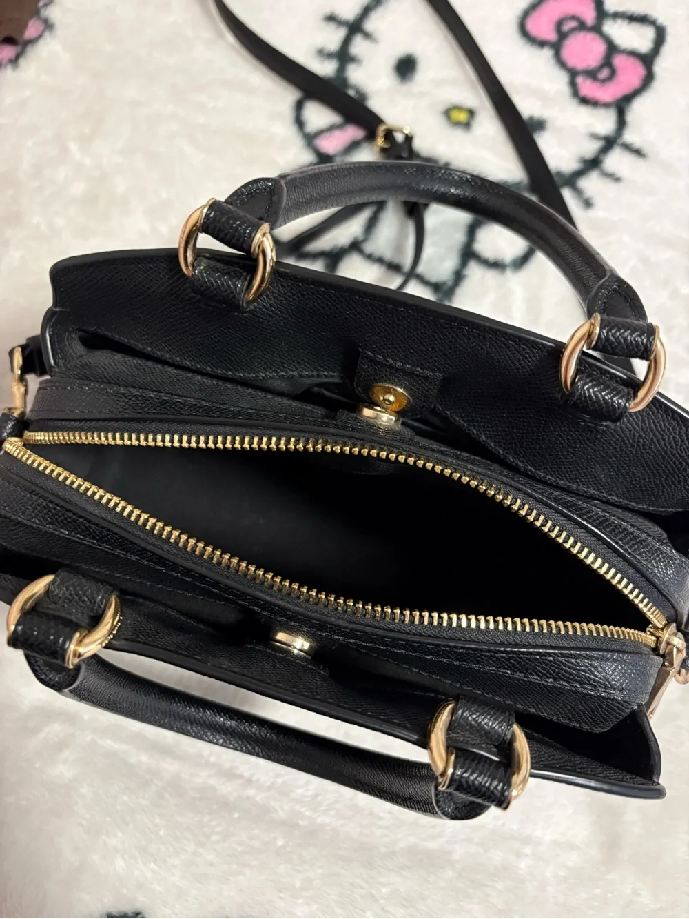 Coach black leather