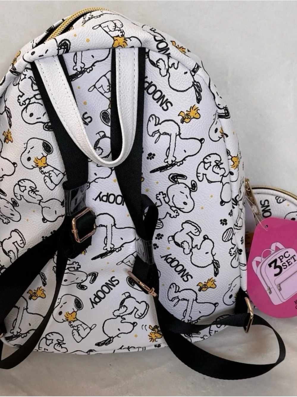 Peanuts Snoopy Faux Pebble Leather Mini Backpack
