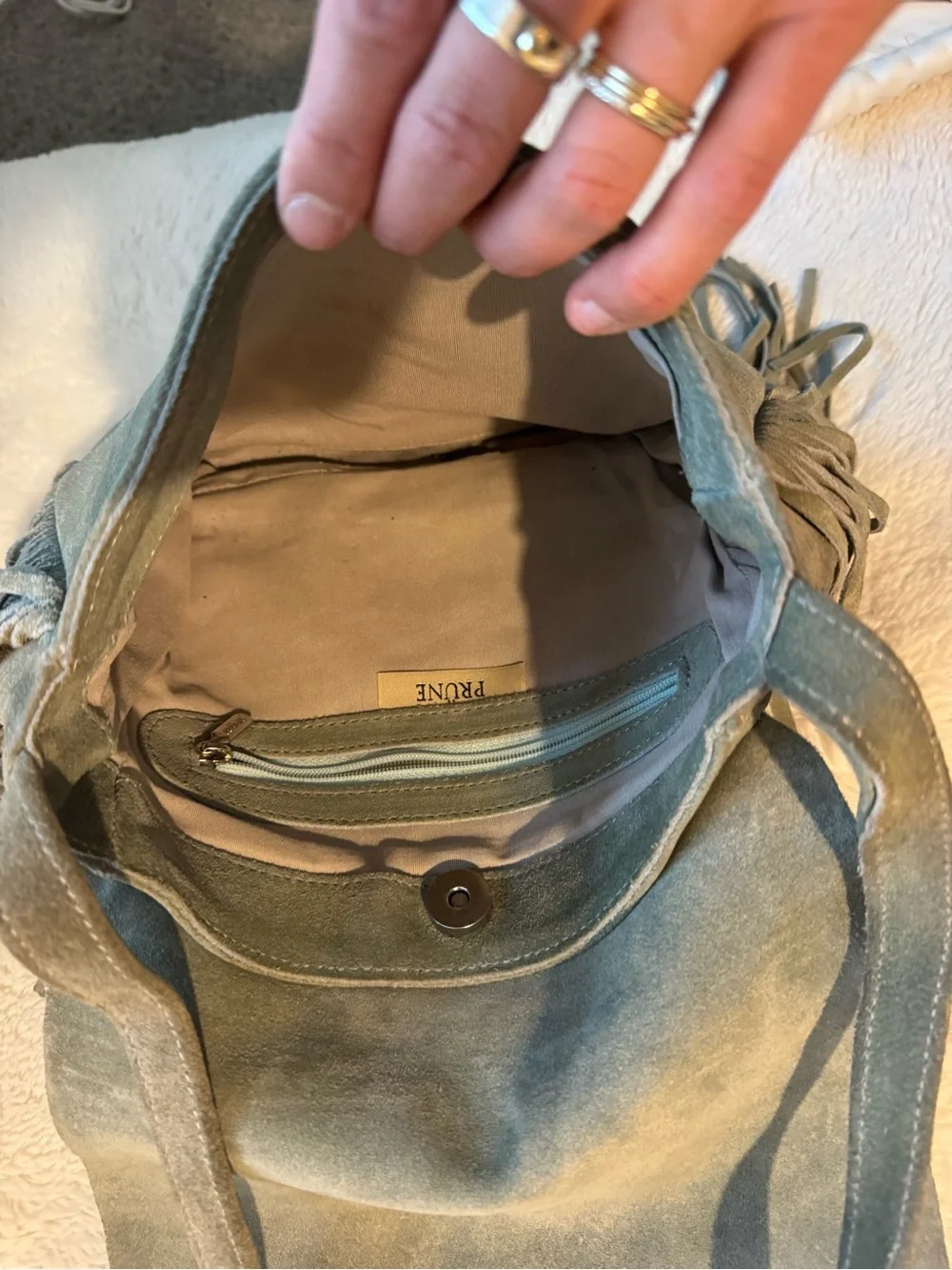 Prune soft suede
