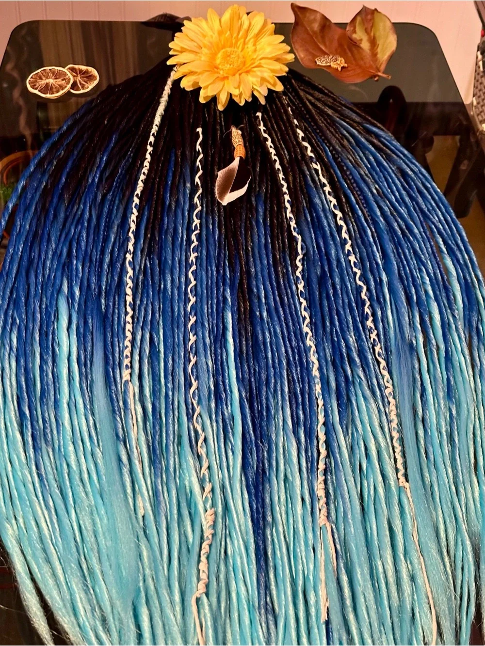 Handmade blue ombre