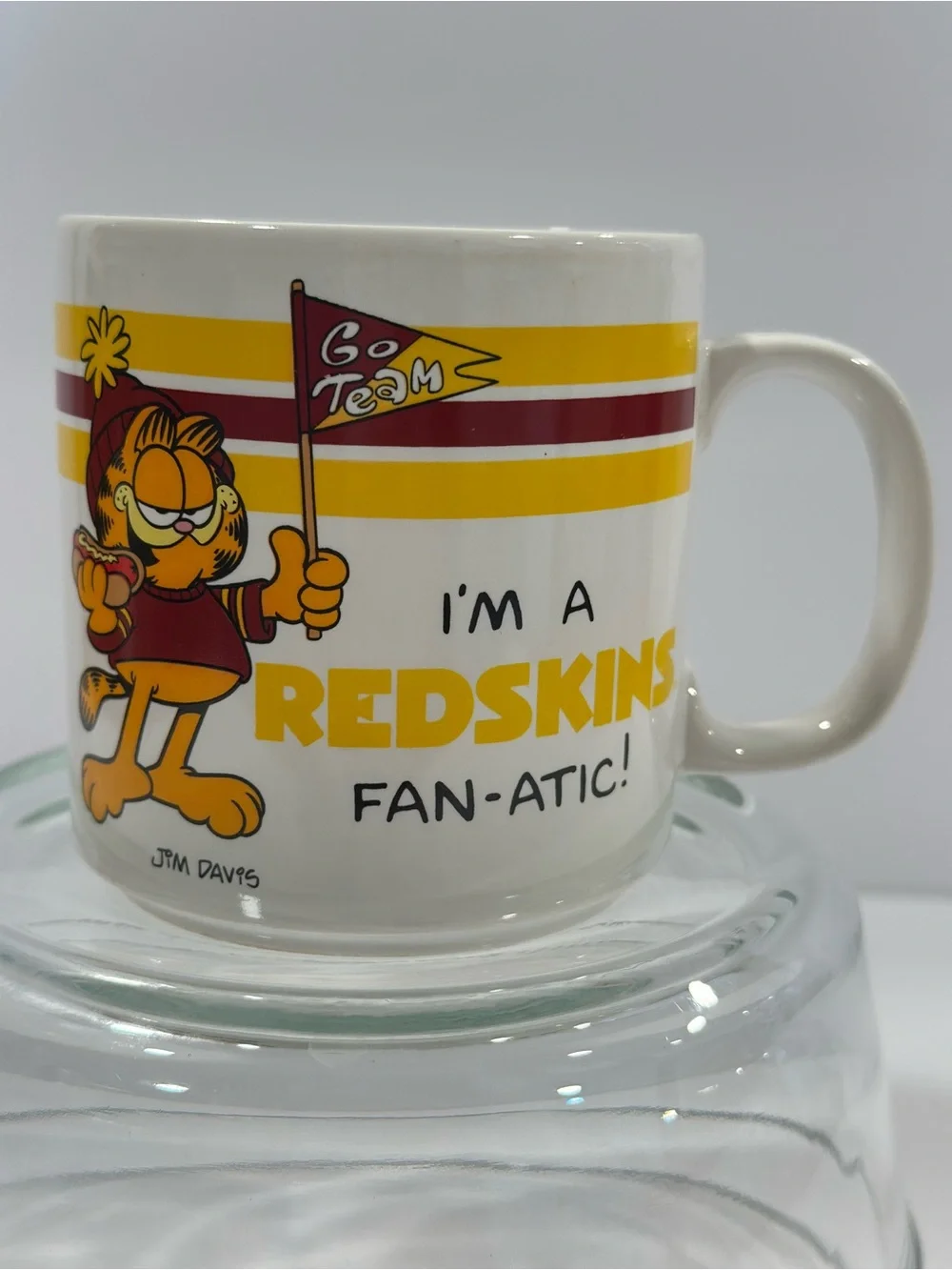 Enesco Garfield 'I'm a Redskins Fan-atic' White Yellow Maroon Coffee Mug