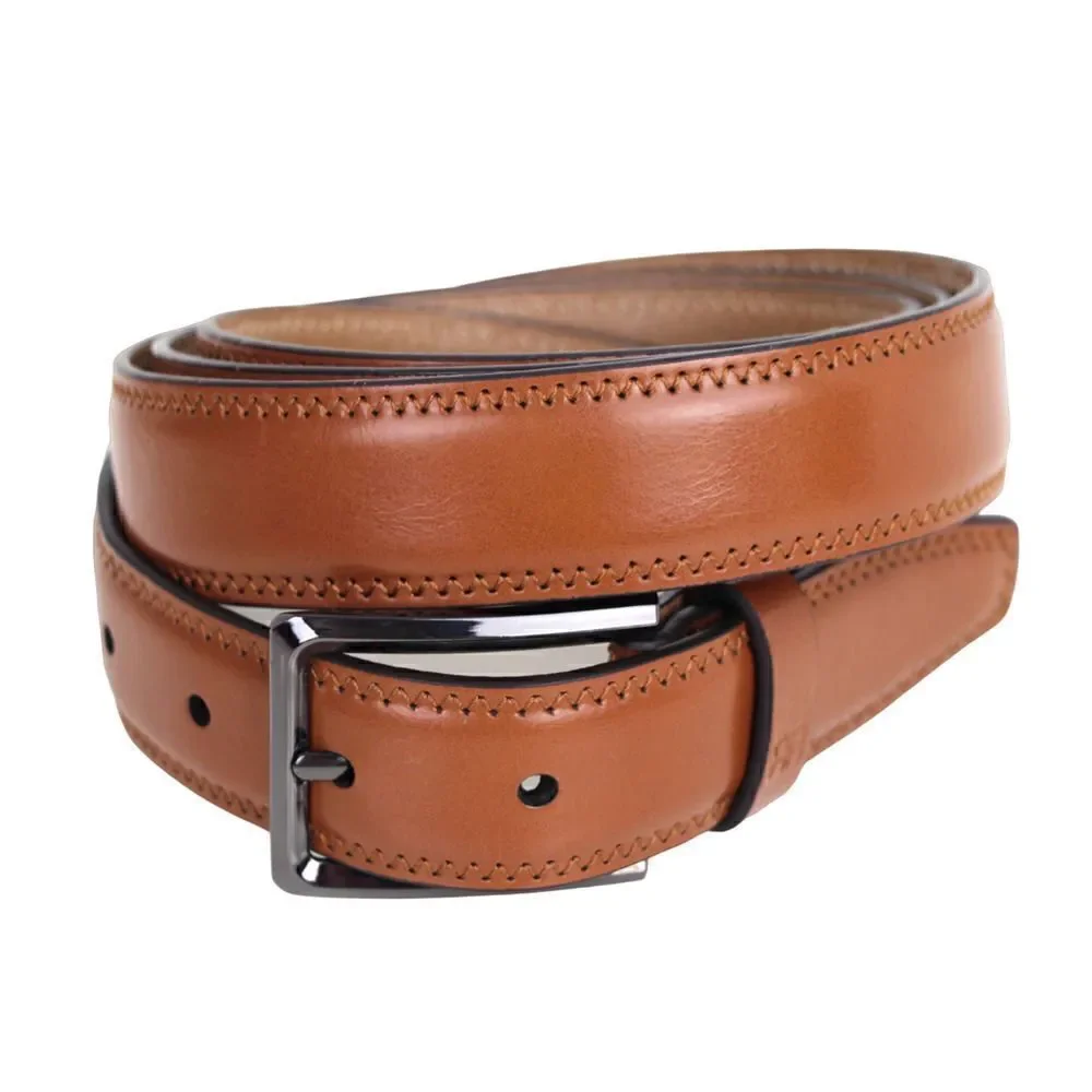 River Island TAN BROWN GENUINE LEATHER 1 1/8