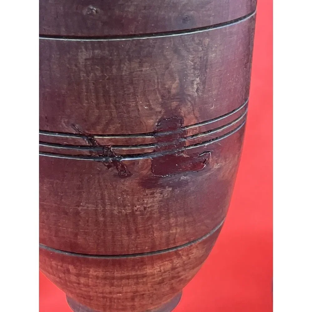 3 - Hand Turned Walnut Wood Goblets 6