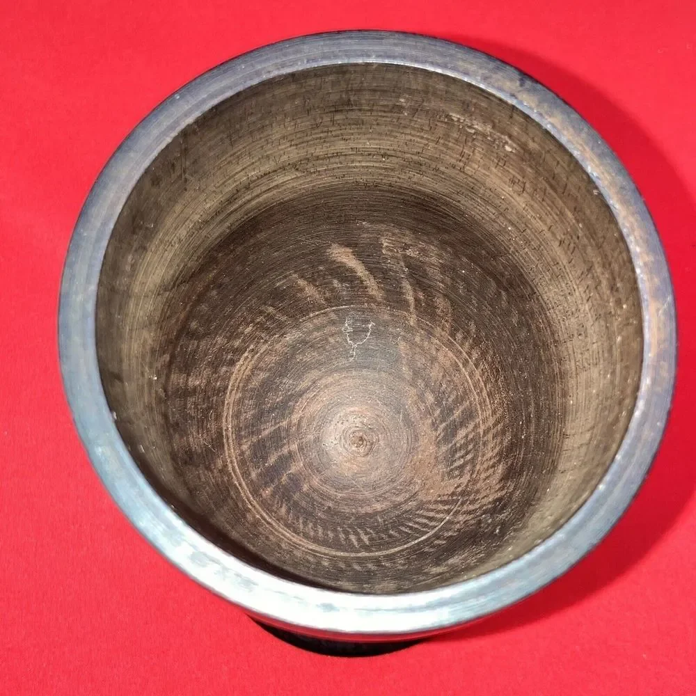 3 - Hand Turned Walnut Wood Goblets 6