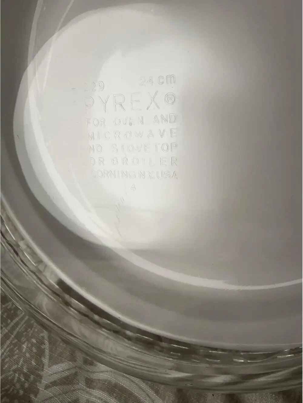 Pyrex Capital R 229 Glass Pie Plate 24cm 9.5” Scalloped Rim Baking Dish