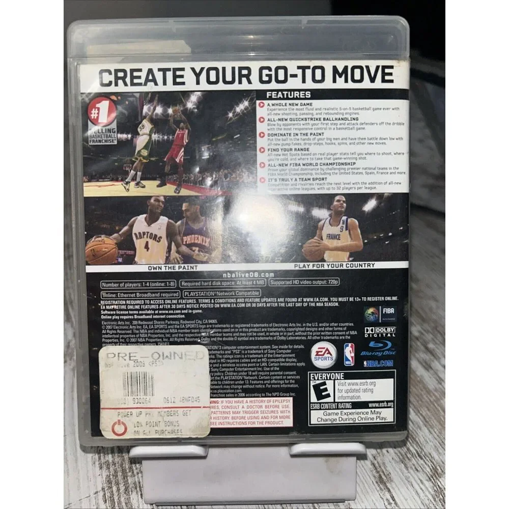 NBA Live 08 - Playstation 3 Video Games Case‎ And Disc Only ML338