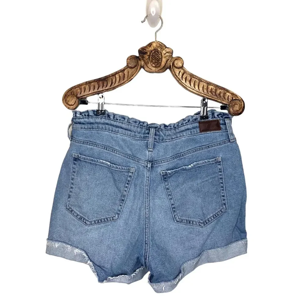 Hollister Ultra High Waist Mom Jean Shorts Button Fly Vintage Stretch 32