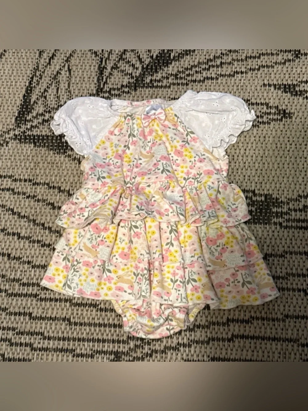 Little beginnings little girl dress onesie size 12 months