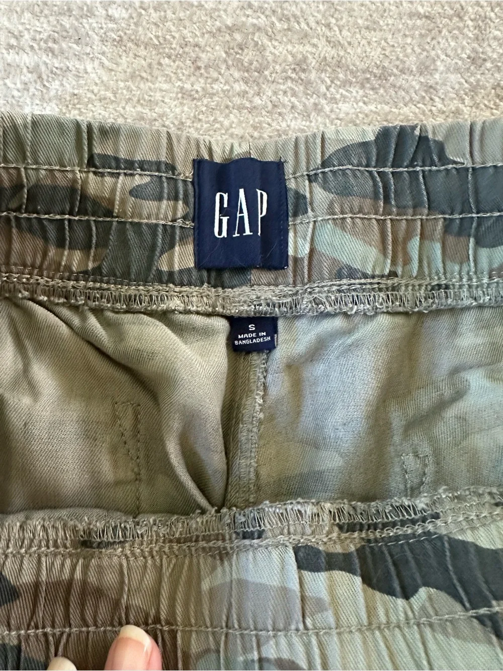 GAP camo joggers
