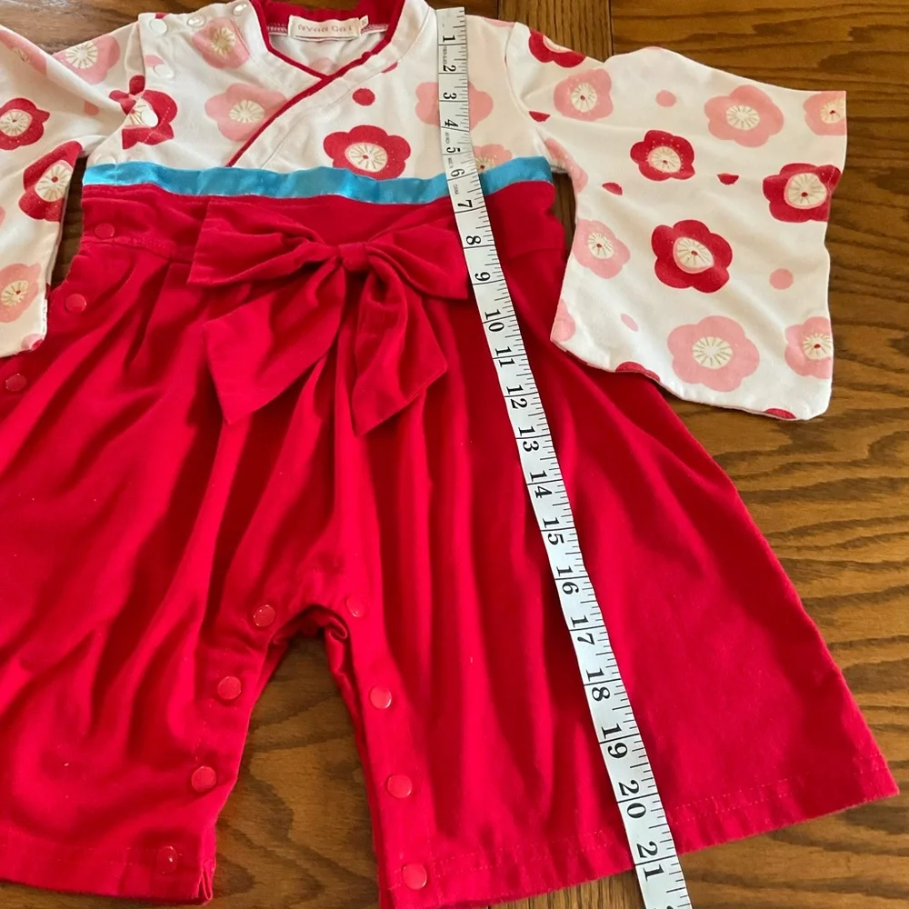 Nyan Cat Spring/Summer Short Sleeve Kimono Romper, Sz (80), 12-18 Mos.