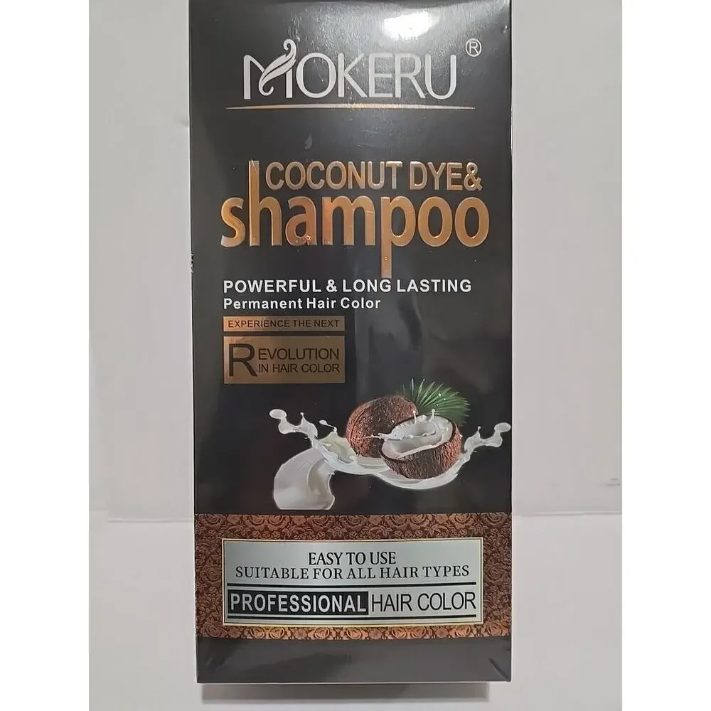Mokeru Coconut Dye & Shampoo Hair Color Wine Red Professional Kit -NEW
