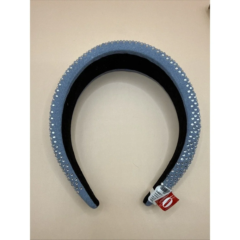 Claires Headband‎ Blue White Rhinestone Gems Hair Accessory Costume Cosplay