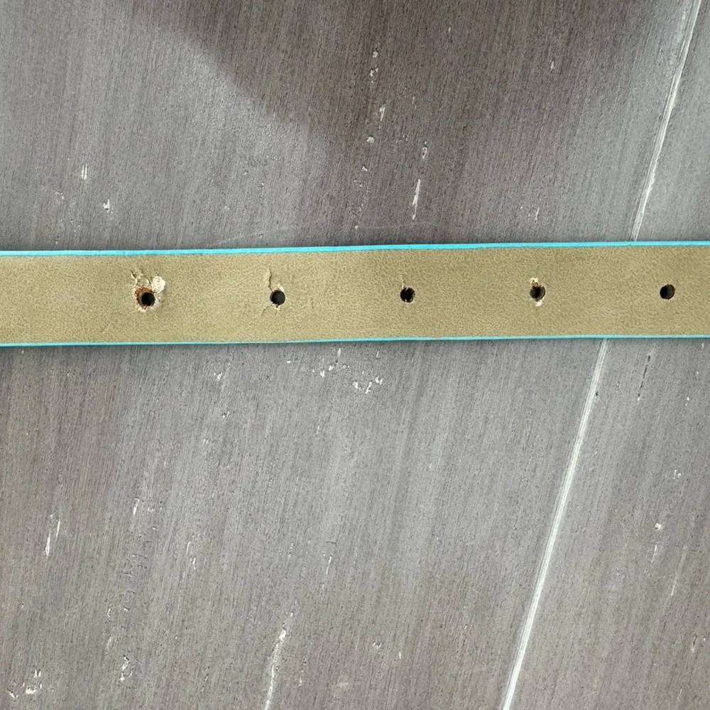Talbots leather turquoise