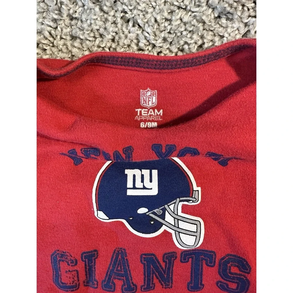Lot Of Baby New York Giants Body Suits 3/6 & 6/9 Months One Knicks Bodysuit EUC!