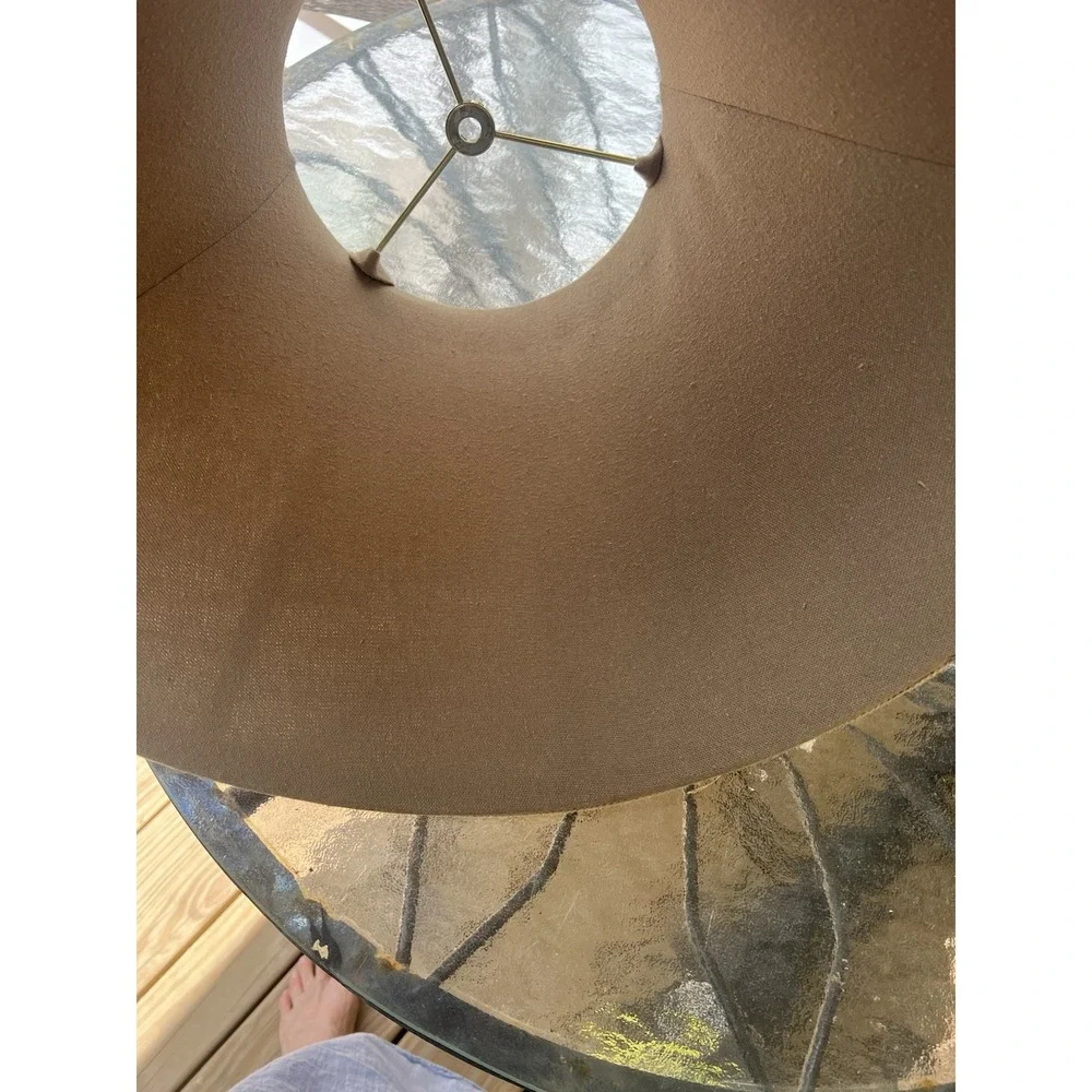N/A burlap lampshade