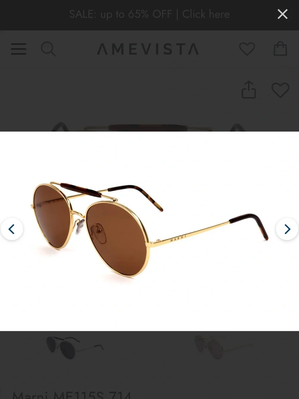 Marni gold metal