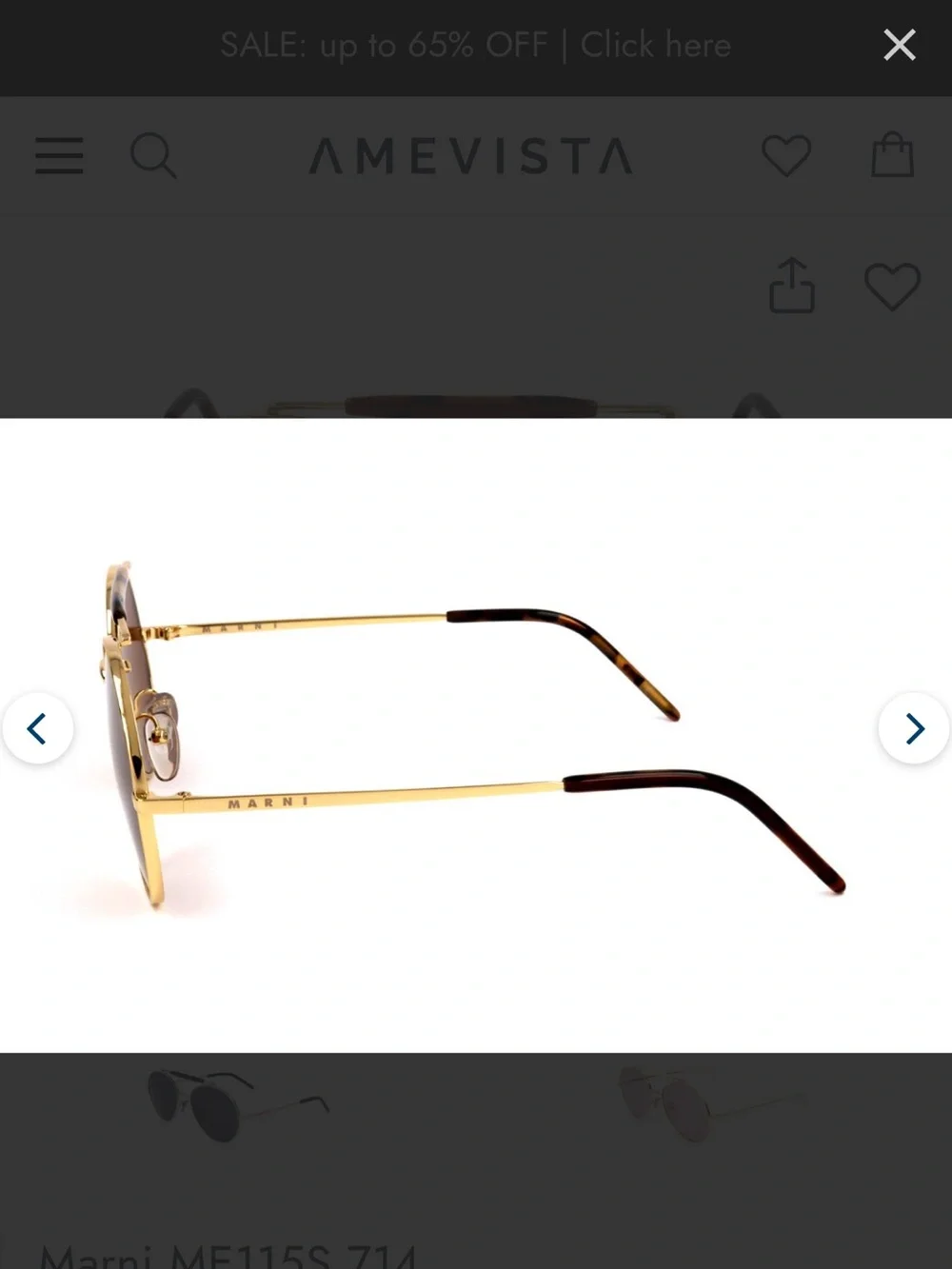 Marni gold metal