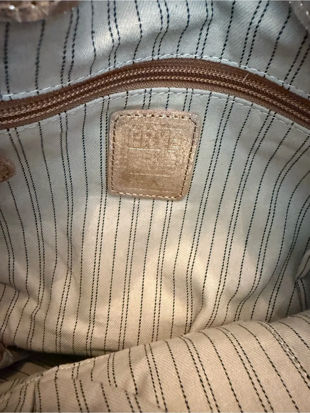 Frye Melissa metallic hobo NWT
