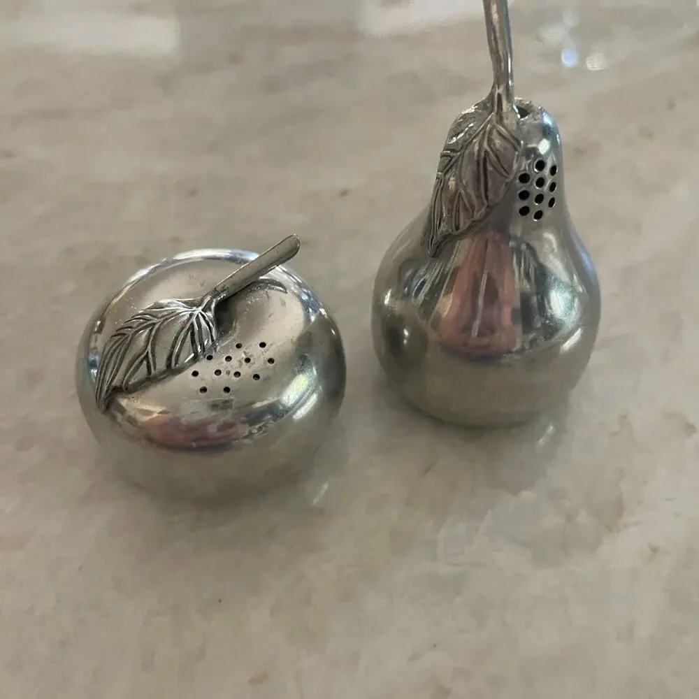 Vintage Kirk Stieff Pewter salt & pepper shakers Lenox