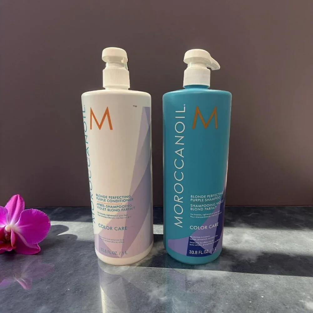 Moroccanoil Purple Blonde Shampoo Conditioner 33.8 oz Free Shipping