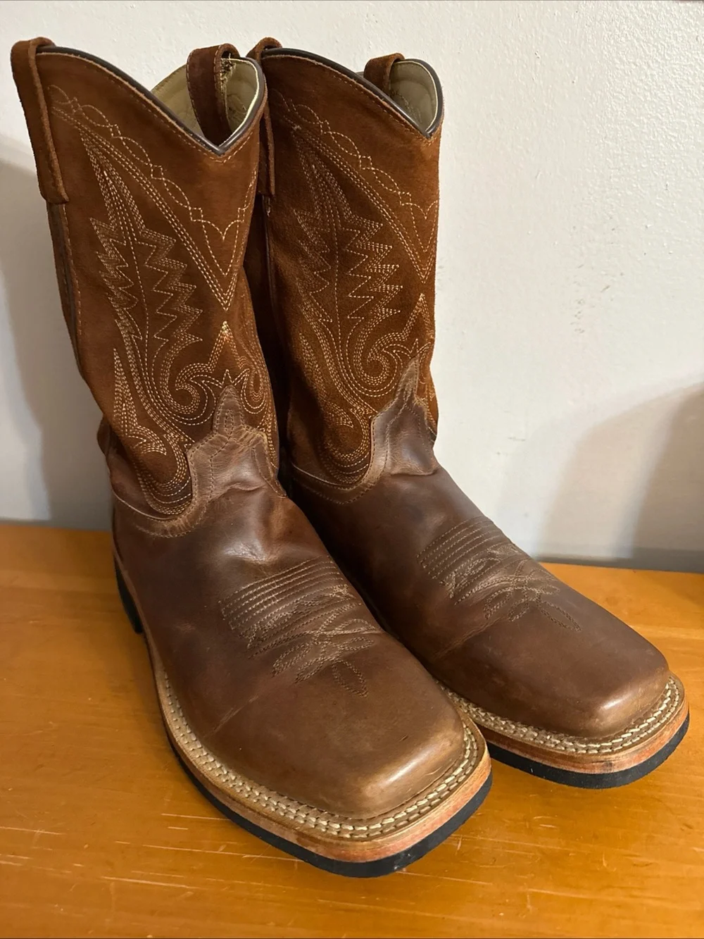 Smoky Mountain Boots Men’s Boonville Square Toe Leather Sz 10.5 Western Boots