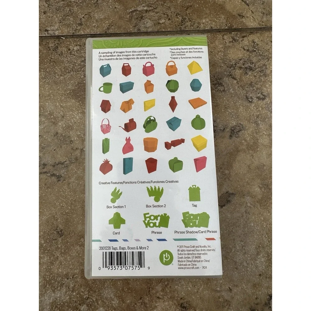 Cricut  Tags, Bags, Boxes & More 2 - Cartridge, Instructions, Missing Overlap